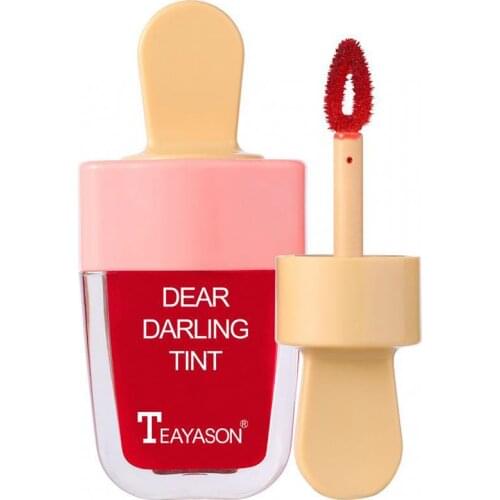 6 Colors Ice Cream Lip Gloss Long-Lasting Lip Tint Candy Waterproof Long Lasting Makeup Liquid Lipstick Sweet Red Lip Tint TSLM2