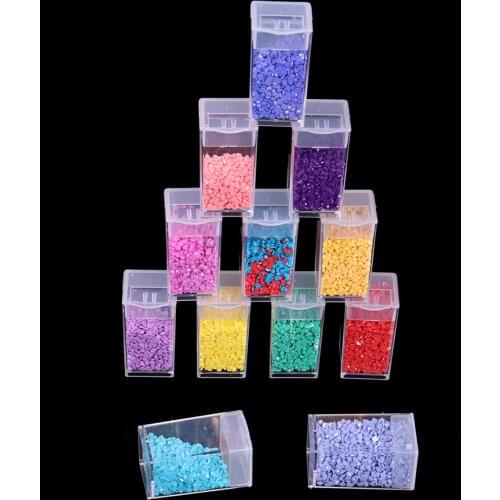 60/120/300/500/1pcs Clear Bottles For Diamond Painiting Storge Box Container Moasic Embroidery Accessories Cross Stitch Tools