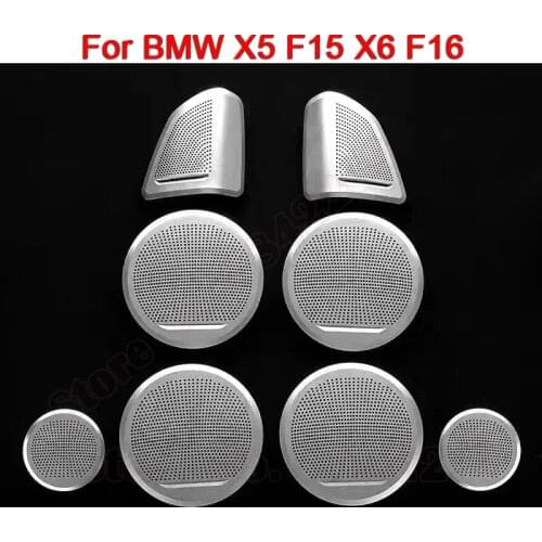 Car BO Tweeter Speaker Cover Auto Trim Door Audio Loudspeaker Cover For BMW X5 F15 X6 F16 Decorative Advanced Panel Interior