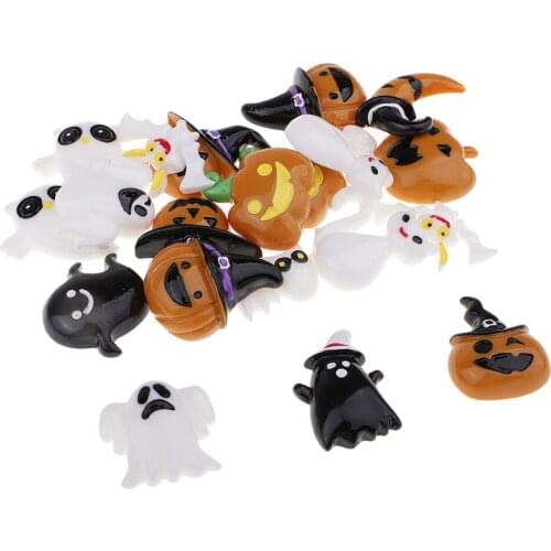 Blesiya 20 HALLOWEEN Resin Flatback Cabochons Embellishments DIY Phone Craft