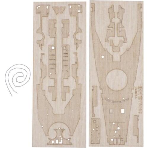 1:350 Scale Wood Deck with Anchor Chain USS Missouri Materials