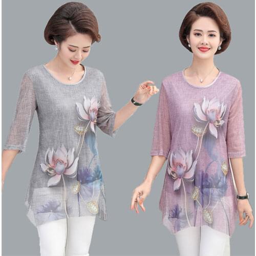 Блузки с принтом FANMUER China At AliExpress