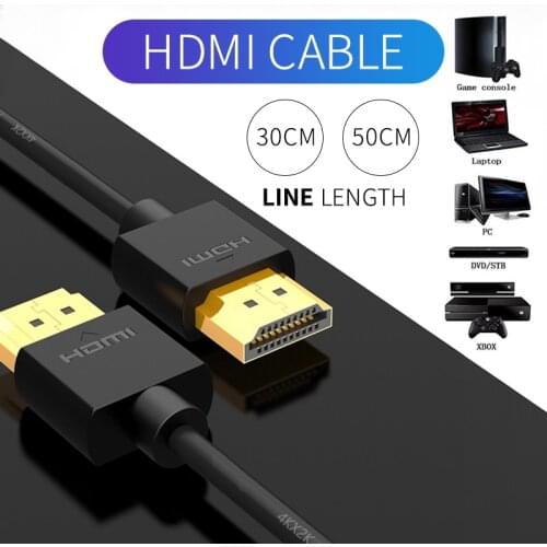 HDMI Cable HDMI Version 2.0 HDMI Cable-Thin Square Head High Speed Ethernet Support Video 4K 2160p HD 1080p 3D Full HD 30cm 50cm