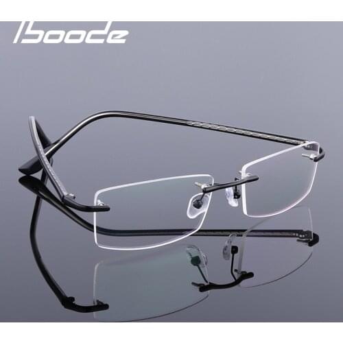 Iboode Ultra-light Rimless Glasses Frame glasses Women Vintage Classic Square Frame Titanium Men Optical Myopia Spectacle Frame