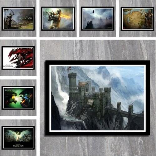 Perfect JL Dragon Age 3 Inquisition Game Art Poster Wall Picture Home Decor Classic Movie Poster Wall Stickers