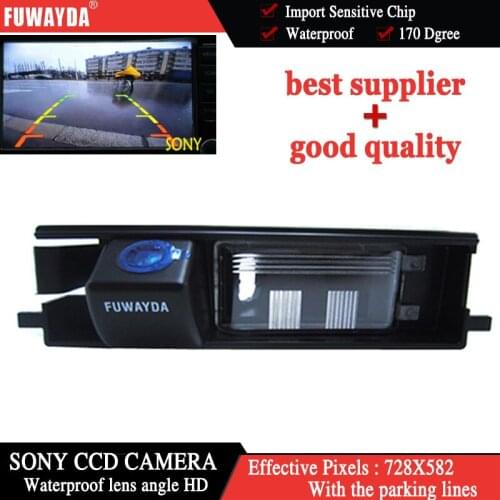 FUWAYDA HD CCD Car RearView Reverse Backup Camera with the parking lines waterproof parking superb for Toyota RAV4 2006-2012