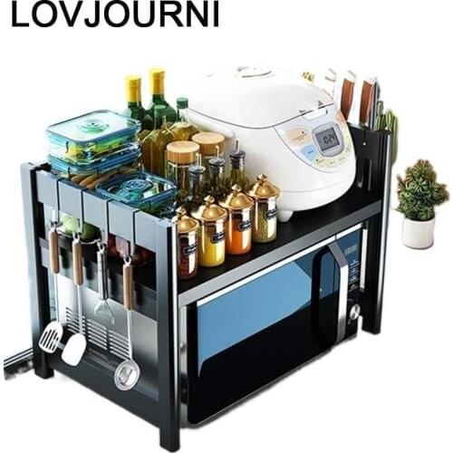 De Platos Keuken Kuchnia Adjustable Microwave Shelf Cocina Organizador Mutfak Cozinha Cuisine Kitchen Storage Rack Holder