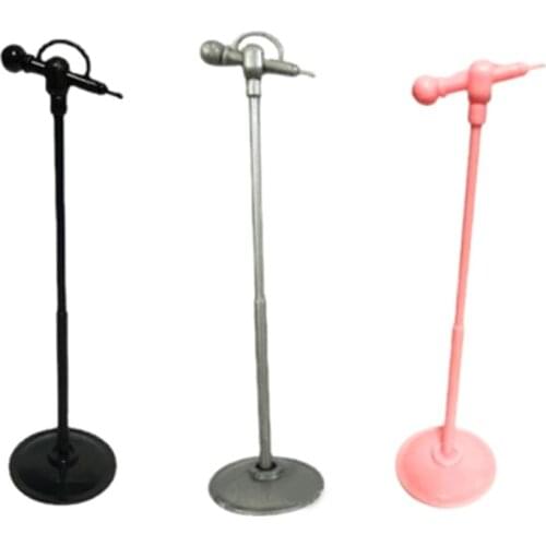 Cute New Creative 3Pcs Mini Microphone Model 1:12 Dollhouse Miniature Furniture Accessories