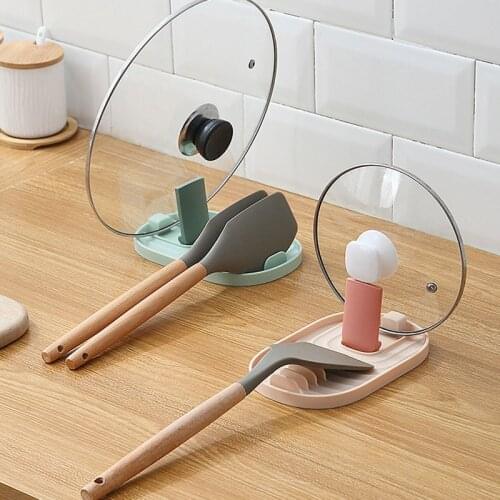 Multifunction Ladle Spoon Rest Holder Kitchen Storage Shelf Utensil Organizer Racks Pot Lid Stand for Spoons Lids Spatula Tongs