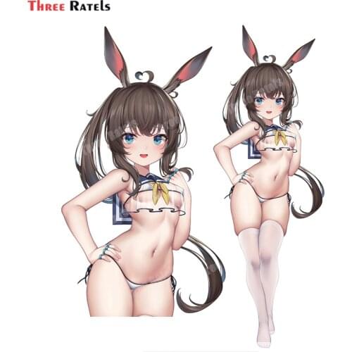 Three Ratels B116 Amiya Arknights Waifu Sexy Bunny Sweet Girl Anime Car Windshield Stickers for Dodge Challenger Accessories