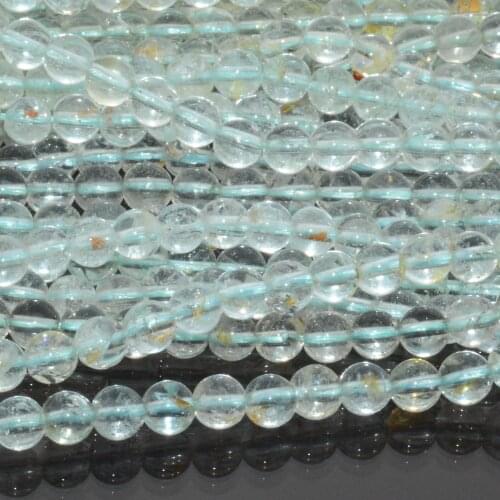 Natural Clean Topaz Loose Round Beads 6mm~6.2mm - No Treatment