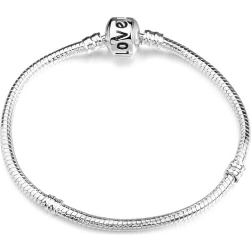 New Pandora Basic Chain Love Buckle Snake Bone Chain Suitable for Womens Jewelry Gifts