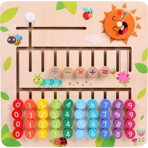 Puzzle Education Childrens Wooden Mathematics Toys Montessori Materials Learning Count Early Childhood Mathematics Educational