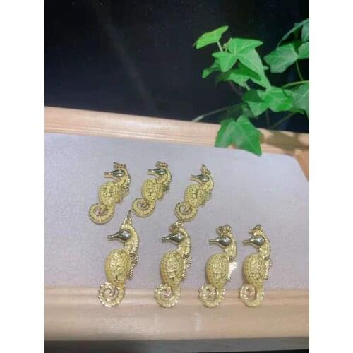 2Pcs Colorful sea horse pendant,color plating charm jewelry,fashion jewelry pendant Necklace