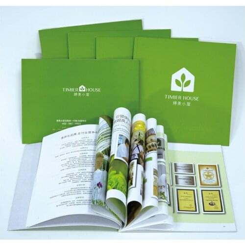 Custom design brochure catalog printing book magazine manual printing brochures