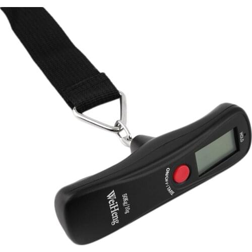 Hot Worldwide Mini Portable 50kg to 10g LCD Digital Hanging Scales Electronic Luggage Weight Balance Weighing Scale with Stripe
