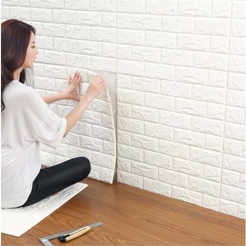 PVC 3D the living room wall brick pattern wallpaper stickie dormitory bedroom retro brick pattern wallpaper adhesive392-F