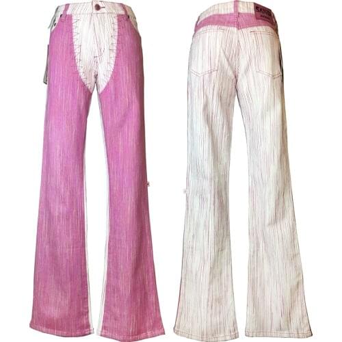 CyberPunk Flare Trousers Spicy Girls PunkHarajuku Muti-Color Jeans Elastic Low Waist