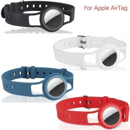 Anti-Lost Silicone Case For AirTag Protective Cover Design With Bracelet Buckle Anti-Scratch Protective Cover For AirTag