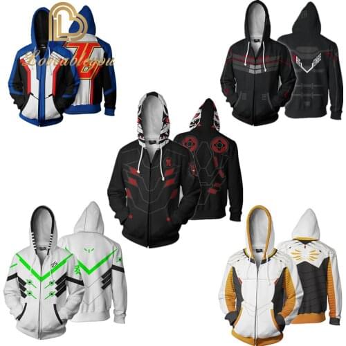 Unisex Sweatshirt Game Player Costumes Men Women Hoodies SOLDIER 76 Jack Morrison Pullover Tops Streetwear Coat Jackets