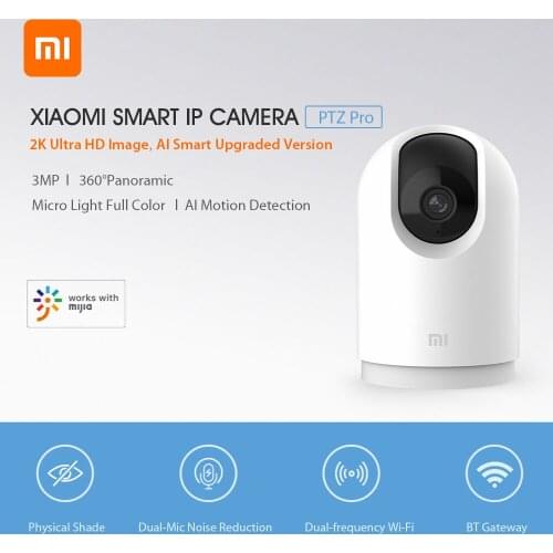 Xiaomi Smart Camera PTZ Pro 360 Degree Panoramic BT 2.4/5GHz Smart IP Camera AI Detection Night Vision Two-way Intercom