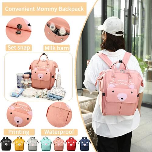 Pregnant Woman Waterproof Backpack Mommy Bag Multifunctional High Capacity Baby Nappy Diaper Changing Bag Diaper Bag Storage Bag
