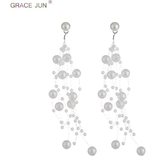 Korea Style Multi-layer Faux Pearl Clip on Earrings for Women Party Wedding Without Pierced Earrings Fashion Luxury Cuff Earring