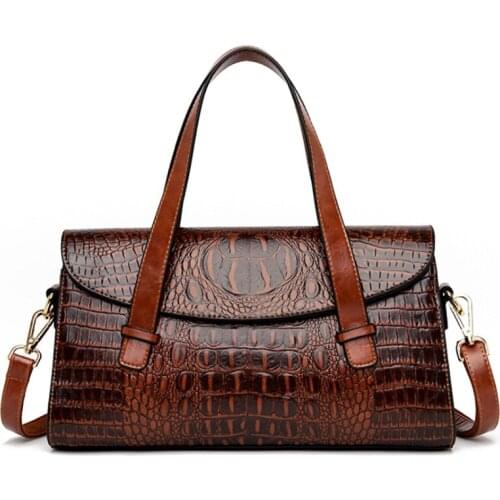 Crocodile Print Bags Women 2021 New Summer Vintage Fashion Portable Pillow Bag Trend Hand Carry Shoulder Bag