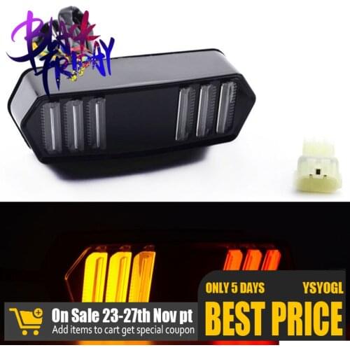12v Motorcycle Led Rear Taillight Tail Brake Turn Signals Integrated Light Lamp for Honda