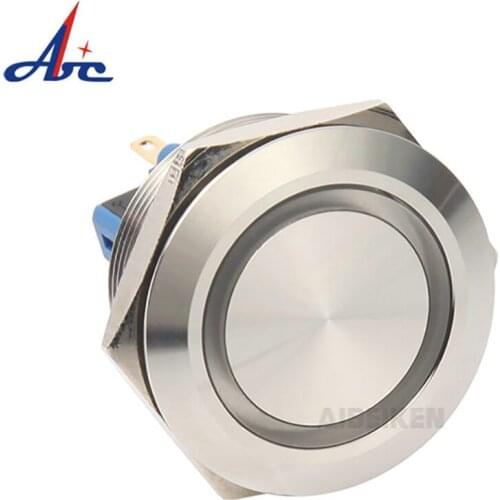 30mm Push button Switch Momentary ON OFF 1NO1NC SPST Waterproof Power Ring Switch with Connector Wire