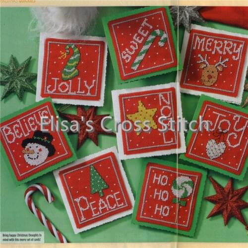 CD307 14ct DIY Invitation Greeting Card With Special Art Popular Full Set CrossStitch Greeting Card Cake Birthday Christmas Gift