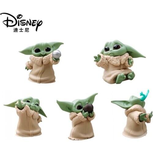 Disney Hot 5Pcs/set Force Awakens Baby Yoda Action Figure Toys Star Wars Figuras Christmas Birthday Toys Xmas Gifts for Children