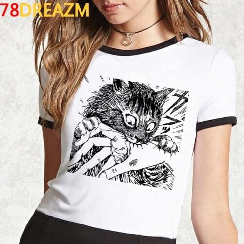 Junji Ito T Shirt Men Summer Top Horror Manga Tshirt Cartoon Tomie Shintaro Kago Girl Graphic Tees Japanese Style Tshirt Male