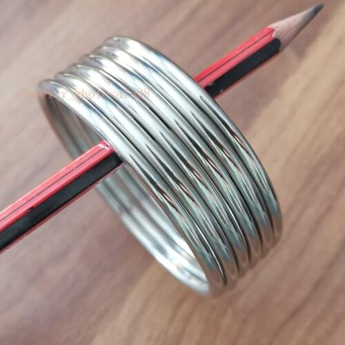 GNAYY small size 4mm 58mm inner fashion women men kids 6pcs/set High Quality stainless steel Round cuff bangle