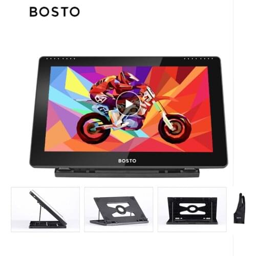 Graphic tablet Drawing tablet Digital Monitor 8192 Levels with gloves and Adjustable Stand