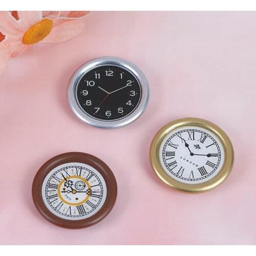 Pretend Play Furniture Toy 1:12 Scale Resin Dollhouse Miniature Wall Clock Play Doll House Miniaturas Home Decor Accessories Toy
