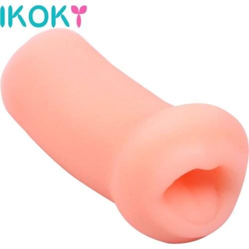 IKOKY Blowjob Mouth Artificial Vagina Male Masturbator Oral Sex Toys for Men Gay Orgasm Adult Products Vaginal Flesh Sex Shop