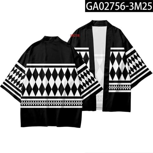Tokyo Revengers Cosplay Cloak Anime Black White Top for Summer Hanagaki Takemichi Ken Ryuguji Haori Kimono Tee Men Short-sleeve