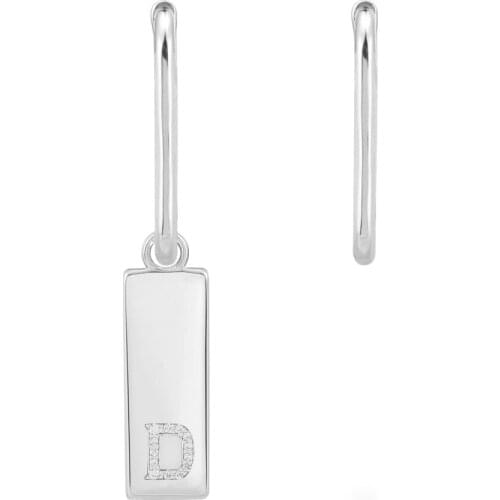 Classic 925 sterling silver lettering pendant earrings, free shipping, custom