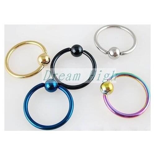 Wholesale Ear Piercing Nose ring Labret ring body jewelry BCR rings Promotional gift Free shipping 16GAUGE