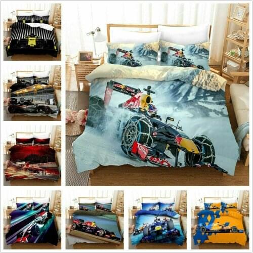 Racing Car Bedding Set 2/3Pcs Duvet Cover & Pillowcase(s) 3D Printed Quilt Cover For Home Textile Gift