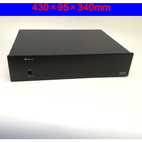 KYYSLB DAC-E Aluminum Alloy Panel Amplifier Chassis Box House DIY Enclosure with Power Base Feet Amplifier Case Shell