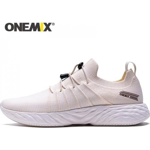 ONEMIX Summer men Walking Sports Shoes Slip On Ultralight Breathable Cotton Athletic Trainer Women Trekking Shoes Sneakers