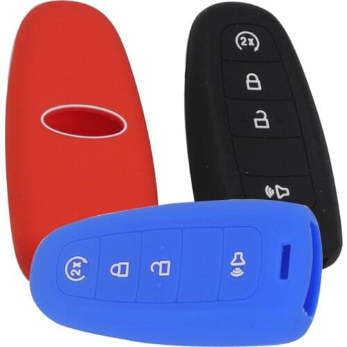 Kutery 4BTN Silicone Colorful Remote Key Case For Lincoln MKS MKX For Ford Escape Explorer Focus Taurus Protection Replacement