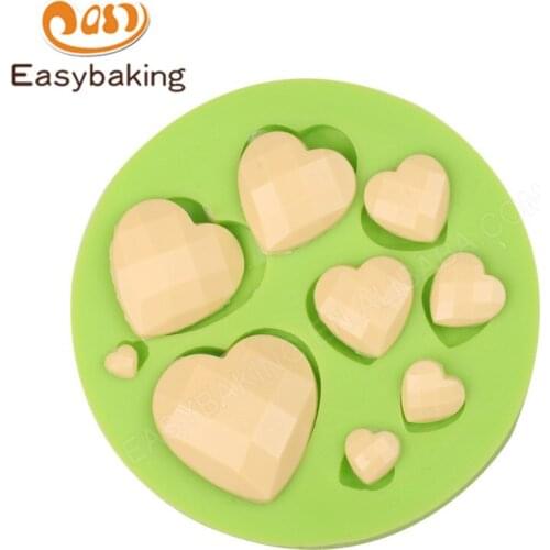 Love Hearts Shape Circle Silicone Jewelry Resin Mold Fondant Cake Decorating Tools Sugar Craft Chocolate Moulds Kitchen Bakeware
