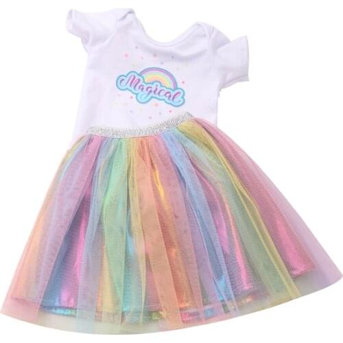 Fashionable Dress Outfit Fits 18 Inch Dolls Dress Up Clothes Costume Gifts