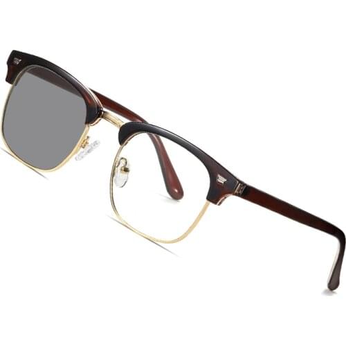 AOFLY Vintage Photochromic Glasses Men Anti-Blue Light Glasses Women Optical Frame Computer Eyewear Prescription Glasses UV400