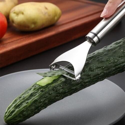 Stainless Steel Potato Peeler Cucumber Carrot Peeling Knife Vegetables Fruit Peeler Scraper Planer Multifunctional Peeling Tool