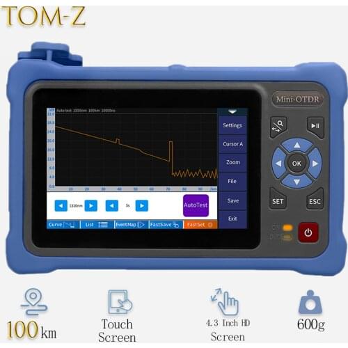 OLS MINI OTDR Optical Cable Tester VFL Active Fiber Identifier OPM Fiber Optic Reflectometer 1310/1550nm FTTH Laser Tools Kit