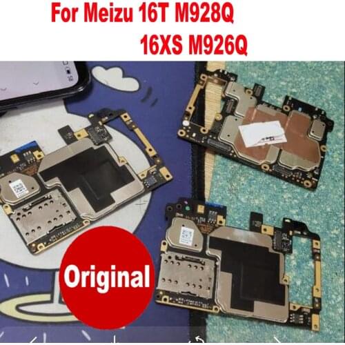 Original Unlock Working Motherboard For Meizu 16T M928Q / 16XS M926Q Mainboard Circuits Card Fee Flex Cable Electronic Panel